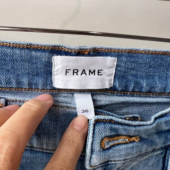 FRAME L’Homme Cutoff Denim Shorts, Size 36 N61 - Picture 5 of 10